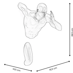 Figurative|Wall Art^Statues & Sculptures Infinity Man 28cm Gold Resin Wall Sculpture