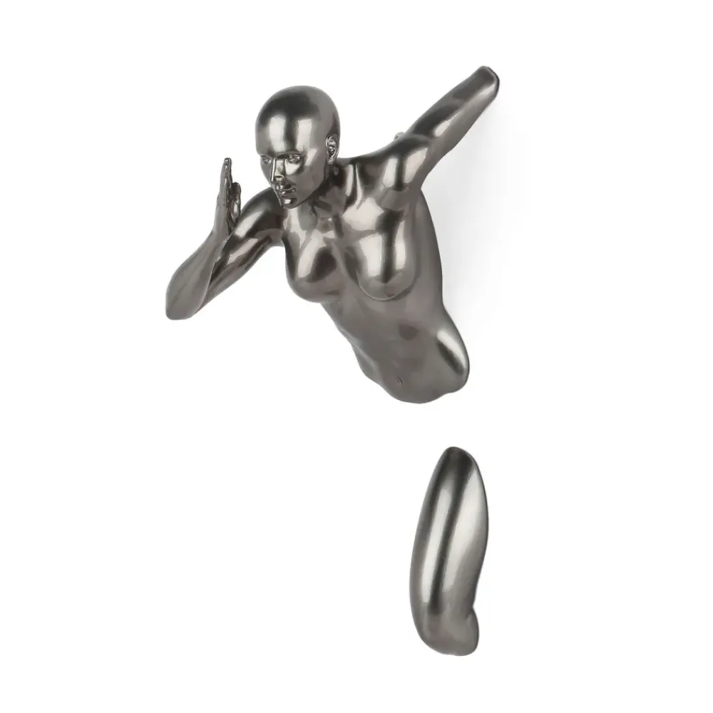 Figurative|Wall Art^Statues & Sculptures Infinity Woman 28cm Anthracite Resin Wall Sculpture