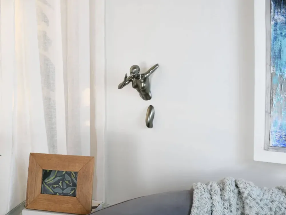 Figurative|Wall Art^Statues & Sculptures Infinity Woman 28cm Anthracite Resin Wall Sculpture