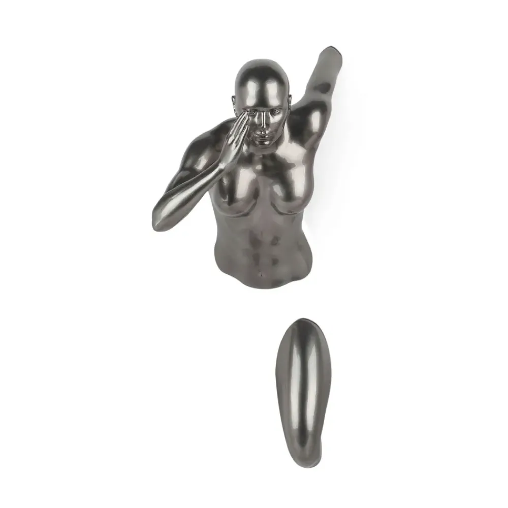 Figurative|Wall Art^Statues & Sculptures Infinity Woman 28cm Anthracite Resin Wall Sculpture