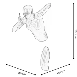 Figurative|Wall Art^Statues & Sculptures Infinity Woman 28cm Anthracite Resin Wall Sculpture