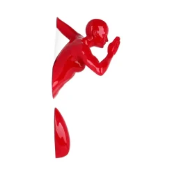 Figurative|Wall Art^Statues & Sculptures Infinity Woman 28cm Red Resin Wall Sculpture