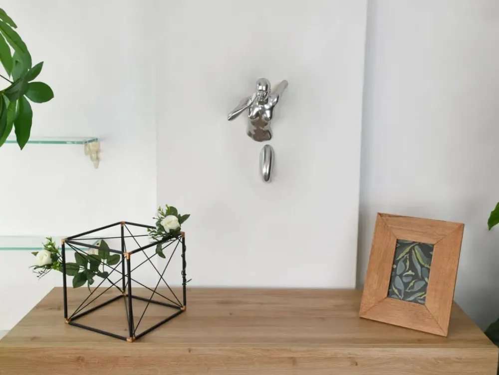 Figurative|Wall Art^Statues & Sculptures Infinity Woman 28cm Silver Resin Wall Sculpture