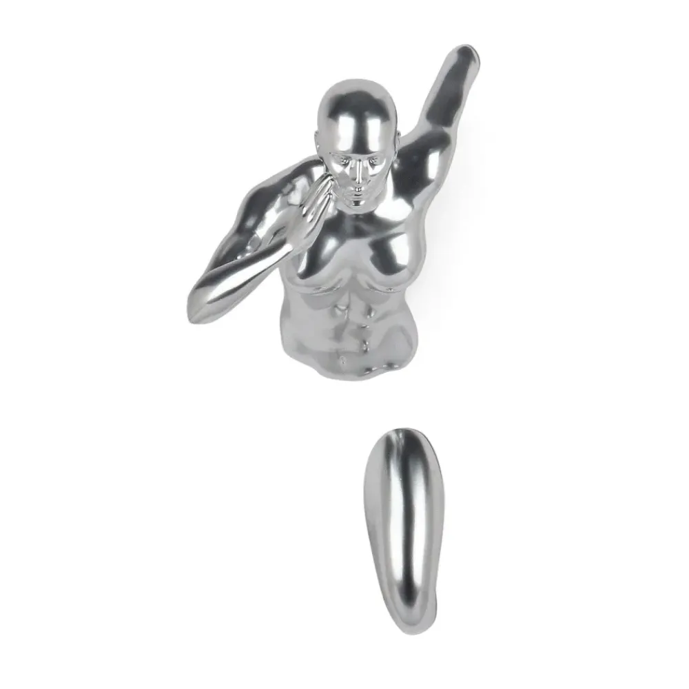 Figurative|Wall Art^Statues & Sculptures Infinity Woman 28cm Silver Resin Wall Sculpture