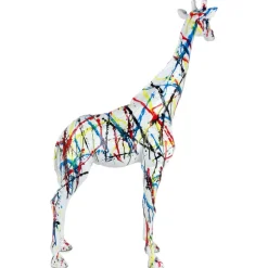 Floor Standing|Animals^Statues & Sculptures Inked Giraffe 100cm Multicolour Resin Indoor Sculpture