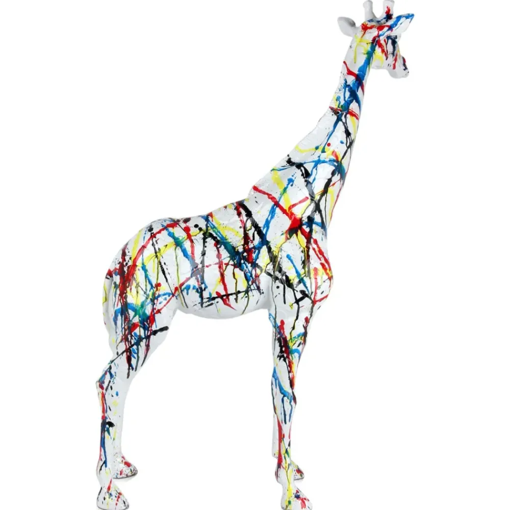 Floor Standing|Animals^Statues & Sculptures Inked Giraffe 100cm Multicolour Resin Indoor Sculpture