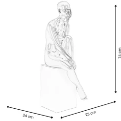 Figurative|Floor Standing^Statues & Sculptures Introspective 74cm White Resin Indoor Sculpture