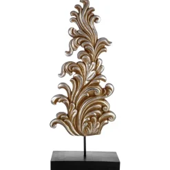 Table Top|Contemporary^Statues & Sculptures Jacquard Design 68cm Silver Resin Indoor Sculpture