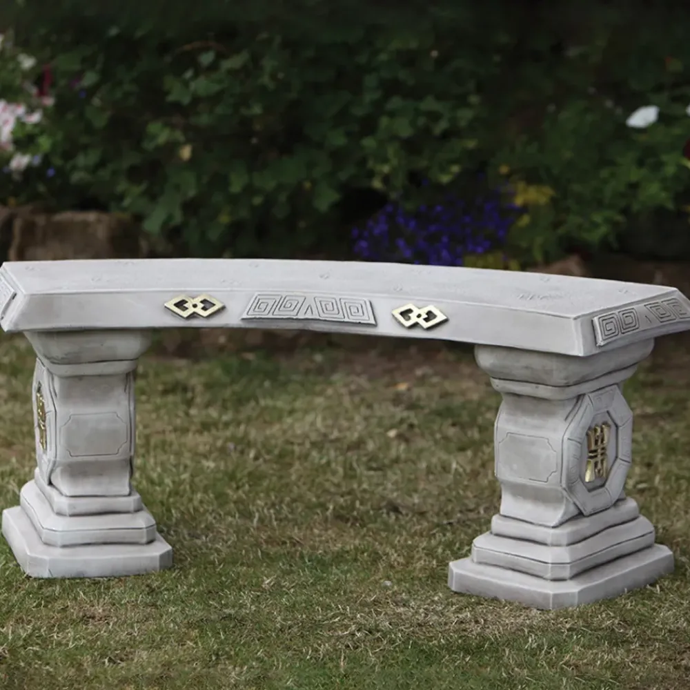 Stone Benches^Statues & Sculptures Japanese Design Stone Garden Bench