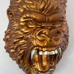 Wall Art|Animals^Statues & Sculptures King Gorilla 43cm Bronze Resin Wall Sculpture