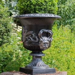 Round^Statues & Sculptures Knightsbridge Urn Bronze Metal Garden Planter