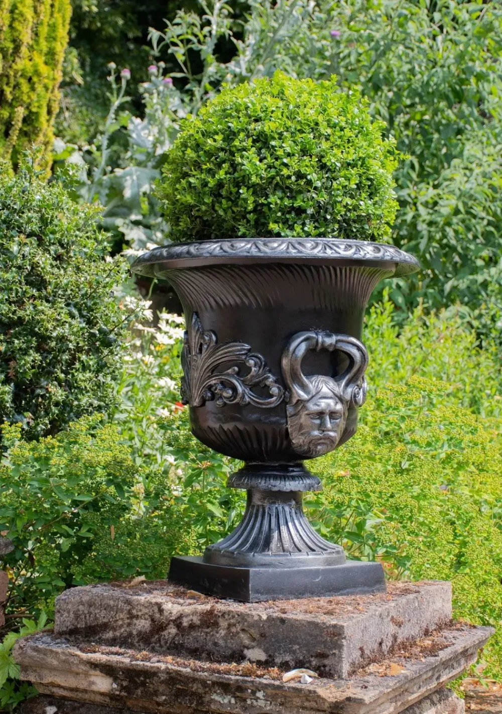 Round^Statues & Sculptures Knightsbridge Urn Bronze Metal Garden Planter