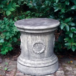 Plinths & Pedestals^Statues & Sculptures Laurel Round Column Stone Garden Pedestal
