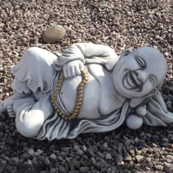 Buddha^Statues & Sculptures Laying Stone Buddha Garden Ornament