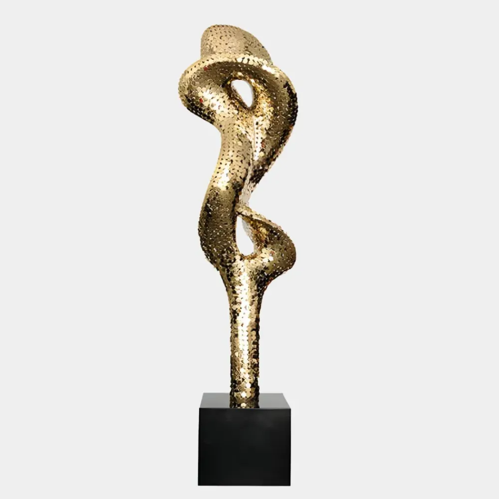 Giant|Floor Standing^Statues & Sculptures Liquid Fusion 238cm Gold Metal Garden Sculpture