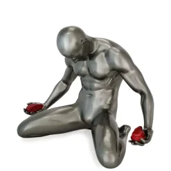 Figurative|Table Top^Statues & Sculptures Lost Affection 32cm Anthracite Resin Indoor Sculpture