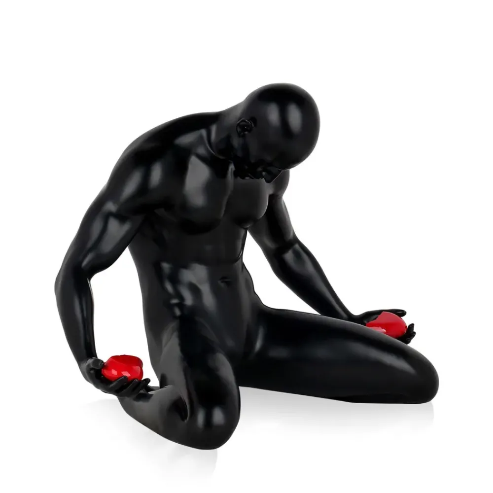 Figurative|Table Top^Statues & Sculptures Lost Affection 32cm Black Resin Indoor Sculpture