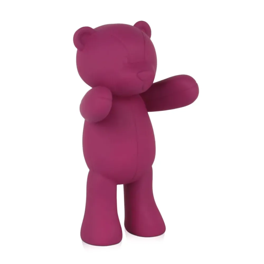 Table Top|Animals^Statues & Sculptures Love Bear 29cm Fuchsia Resin Indoor Sculpture