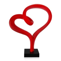Table Top|Contemporary^Statues & Sculptures Love Flux 46cm Red Resin Indoor Sculpture