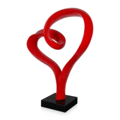 Table Top|Contemporary^Statues & Sculptures Love Flux 46cm Red Resin Indoor Sculpture