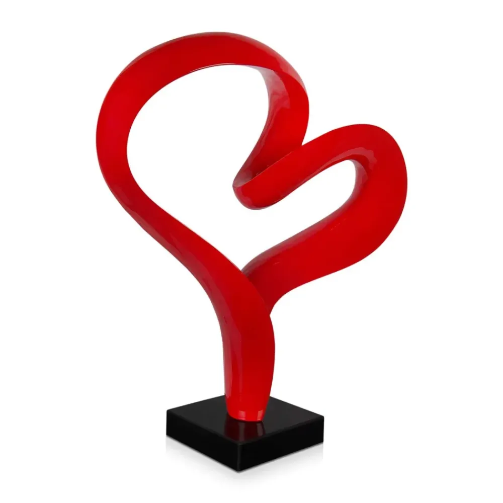 Table Top|Contemporary^Statues & Sculptures Love Flux 46cm Red Resin Indoor Sculpture