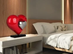 Table Top|Contemporary^Statues & Sculptures Love Reflection 45cm Red Resin Indoor Sculpture