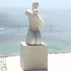 Contemporary^Statues & Sculptures Loved One Contemporary Stone Garden Sculpture