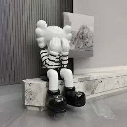 Figurative|Floor Standing^Statues & Sculptures Lucify Hide 135cm Black & White Resin Indoor Sculpture