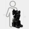 Figurative|Floor Standing^Statues & Sculptures Lucify Hide 110cm Black Resin Indoor Sculpture