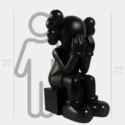 Giant|Figurative^Statues & Sculptures Lucify Hide 163cm Black Resin Indoor Sculpture