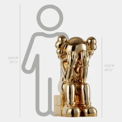 Figurative|Floor Standing^Statues & Sculptures Lucify Hide 130cm Gold Resin Indoor Sculpture