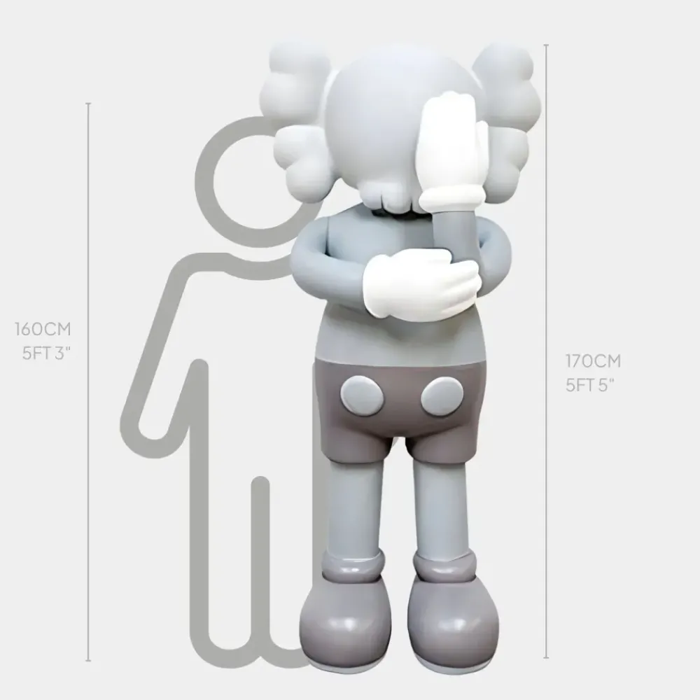 Giant|Figurative^Statues & Sculptures Lucify Motion 170cm Grey Resin Indoor Sculpture v4