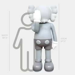 Giant|Figurative^Statues & Sculptures Lucify Motion 170cm Grey Resin Indoor Sculpture v5