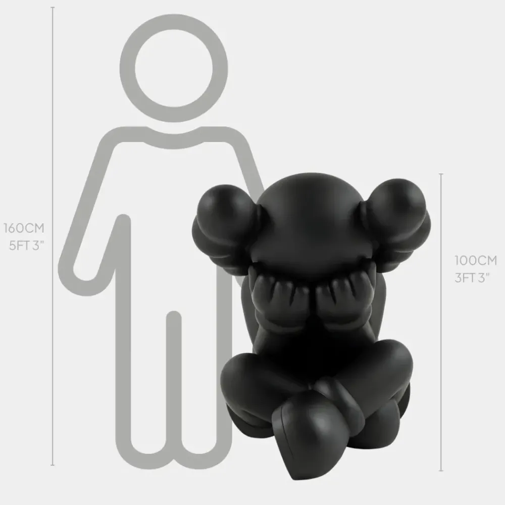 Figurative|Floor Standing^Statues & Sculptures Lucify Solace 92cm Black Resin Indoor Sculpture