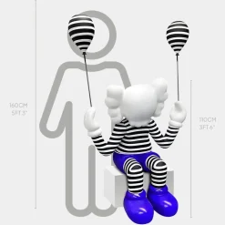 Figurative|Floor Standing^Statues & Sculptures Lucify Up 110cm Blue Resin Indoor Sculpture