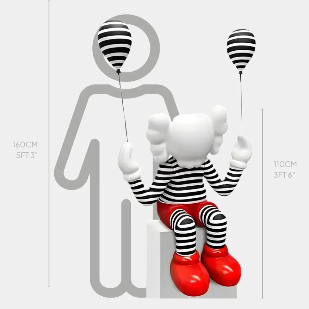 Figurative|Floor Standing^Statues & Sculptures Lucify Up 110cm Red Resin Indoor Sculpture