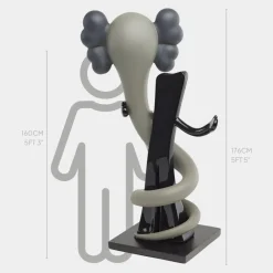 Giant|Floor Standing^Statues & Sculptures Lucify Viper 176cm Grey Resin Indoor Sculpture