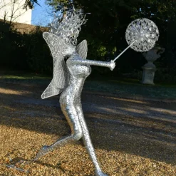 Fairies^Statues & Sculptures Luna Fairy 83cm Metal Wire Garden Sculpture