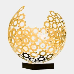 Table Top|Abstract^Statues & Sculptures Lunar Sphere 44cm Gold Metal Indoor Sculpture