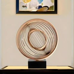 Table Top|Abstract^Statues & Sculptures Luxe Sphere 67cm Copper Metal Indoor Sculpture