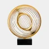 Table Top|Abstract^Statues & Sculptures Luxe Sphere 67cm Gold Metal Indoor Sculpture