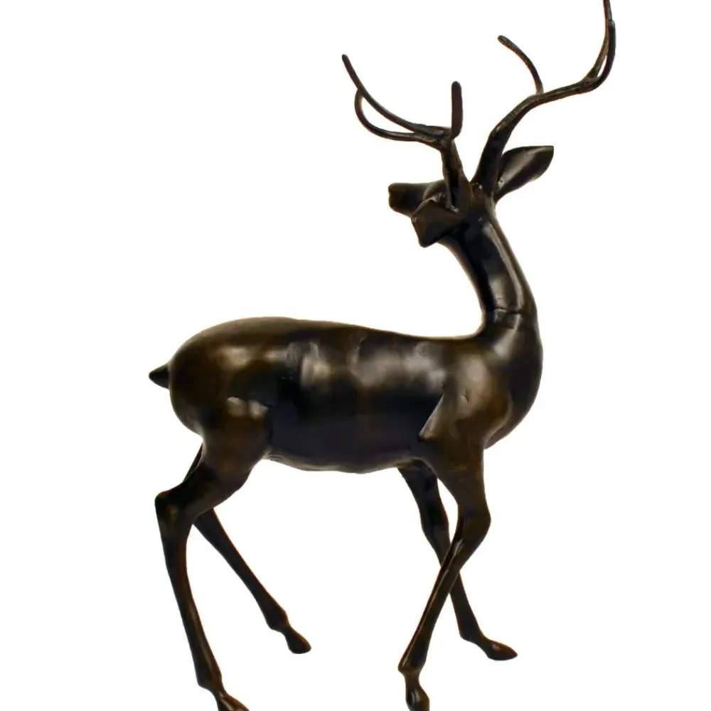 Stags & Deers^Statues & Sculptures Majestic Deer Bronze Metal Garden Statue