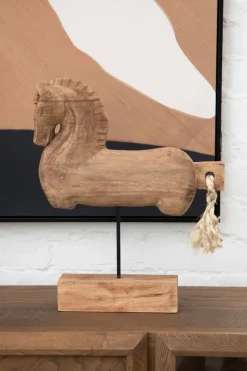 Table Top|Animals^Statues & Sculptures Majestic Horse 50cm Wood Indoor Statue