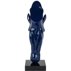 Floor Standing|Animals^Statues & Sculptures Majestic Horse Head 70cm Blue Resin Indoor Sculpture