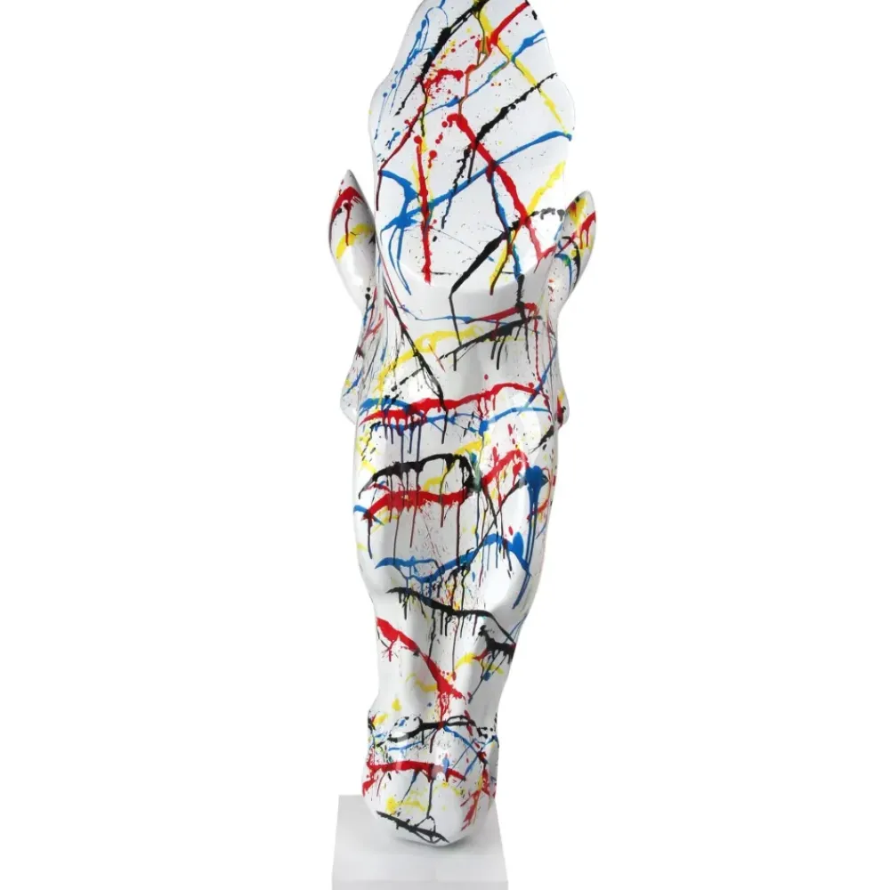 Floor Standing|Animals^Statues & Sculptures Majestic Horse Head 151cm Multicoloured Resin Sculpture