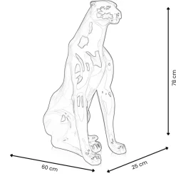 Floor Standing|Animals^Statues & Sculptures Majestic Panther 78cm Black Resin Indoor Sculpture