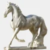Horses|Modern^Statues & Sculptures Majestic Stallion 200cm White Marble Garden Statue