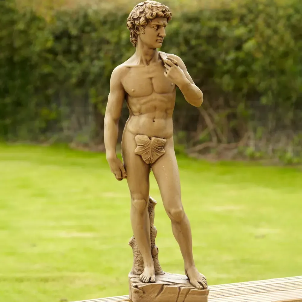 Roman^Statues & Sculptures Michelangelo David 85cm Stone Garden Statue