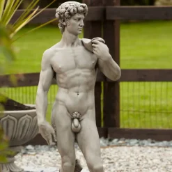 Roman^Statues & Sculptures Michelangelo David 120cm Stone Garden Statue