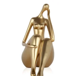 Figurative|Table Top^Statues & Sculptures Mindful Grace 26cm Gold Resin Indoor Sculpture